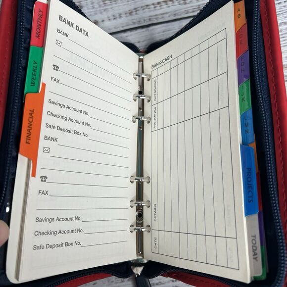 Vintage Mickey Mouse Zip Around Planner Disney Personal Size 90s Y2K - Picture 14 of 16